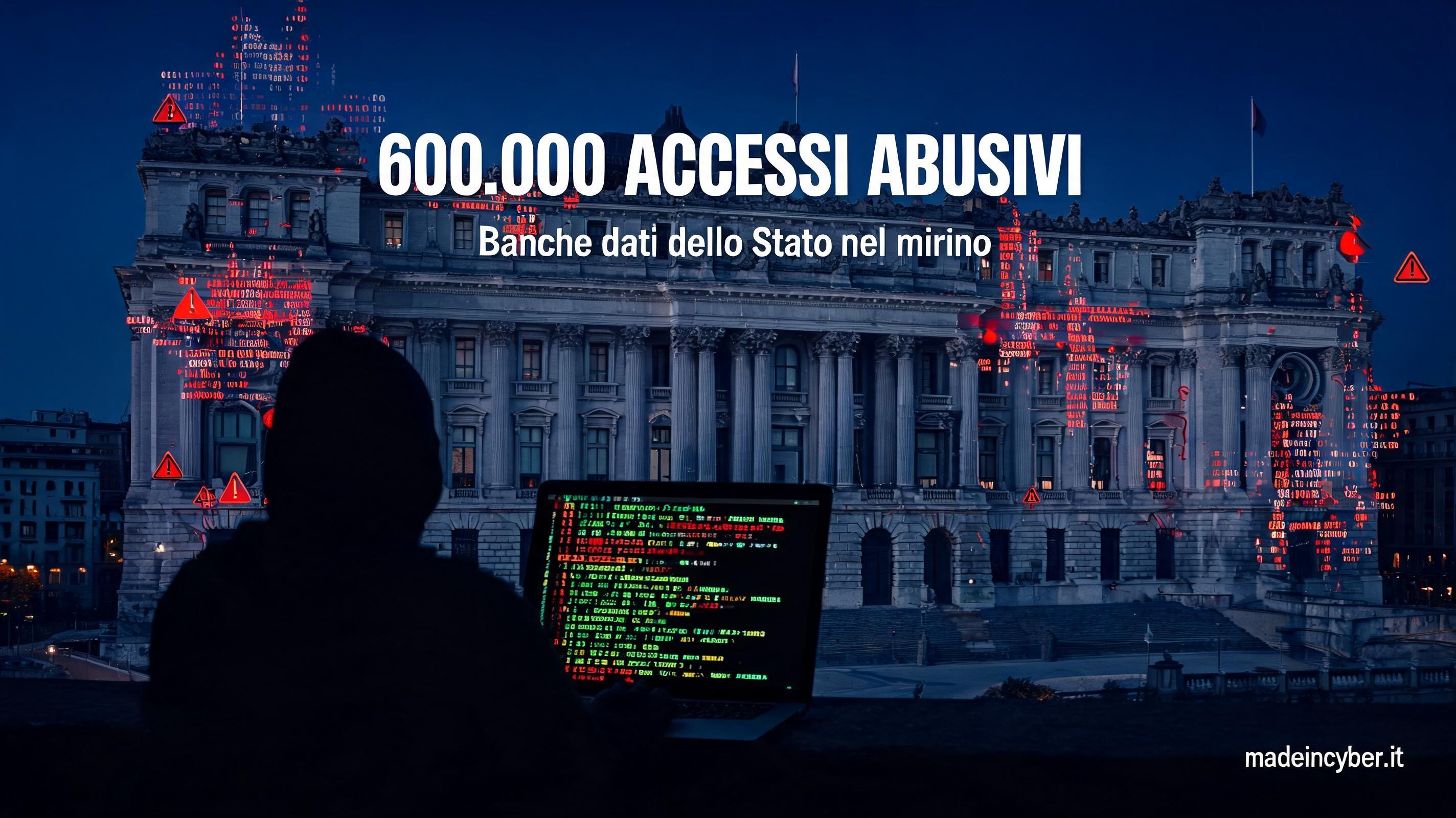 600.000 accessi abusivi alle banche dati dello Stato: nessun responsabile identificato — l’esperto parla di “sciatteria sistemica”
