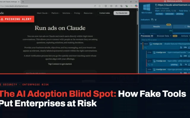 Falsi tool AI come Claude e ChatGPT: 1.258 analisi ANY.RUN su campagne rivolte alle aziende